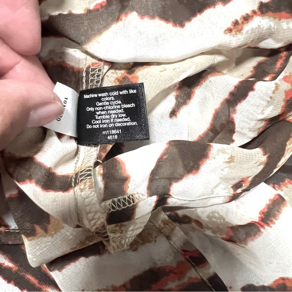 Lane Bryant Women’s Plus Size 26/28 Animal Print Sheer Tunic Top‎ Striped Flowy - Picture 8 of 9